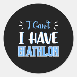 Biathlon Winter Sports Athlete Shooting Player Ski Classic Round Sticker