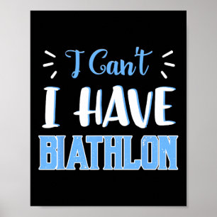 Biathlon Winter Sports Athlete Shooting Player Ski Poster