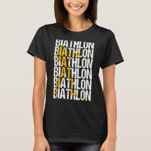 Biathlon winter sports biathlete skier mountain  3 T-Shirt