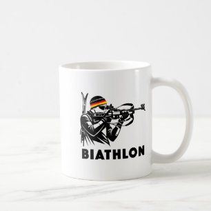 Biathlon winter sports cross country skiing coffee mug