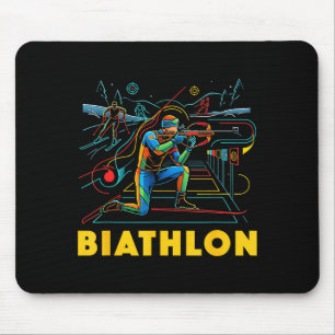 Biathlon winter sports cross country skiing mouse pad