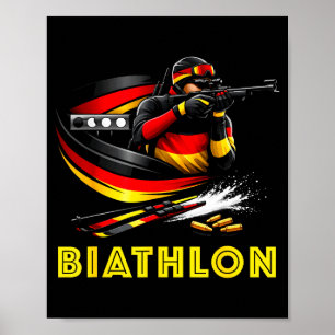 Biathlon winter sports cross country skiing poster