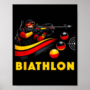 Biathlon winter sports cross country skiing poster