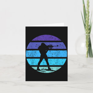 Biathlon winter sports skiing card