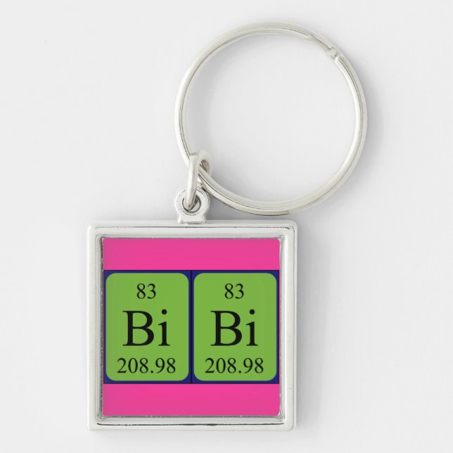 Bibi periodic table name keyring (Front)