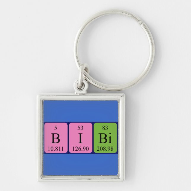 Bibi periodic table name keyring (Front)