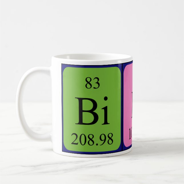 Bibi periodic table name mug (Left)