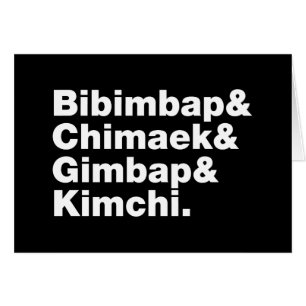 Bibimbap & Chimaek & Gimbap & Kimchi. Korean Foods