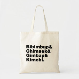Bibimbap & Chimaek & Gimbap & Kimchi. Korean Foods Tote Bag