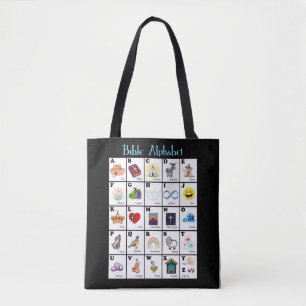 Bible Alphabet Blanket Tote Bag