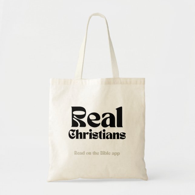 Bible App funny Christian Tote Bible Merch Bag (Front)