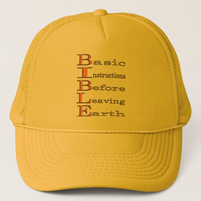 Bible- Basic Instructions Trucker Hat (Front)