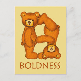 Bible Bears ~ Boldness Scripture Postcard