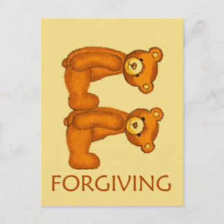 Bible Bears ~ Forgiving Scripture Postcard