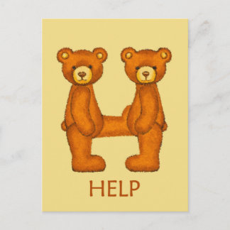 Bible Bears~Help 2 Scripture ~Flashcard Postcard