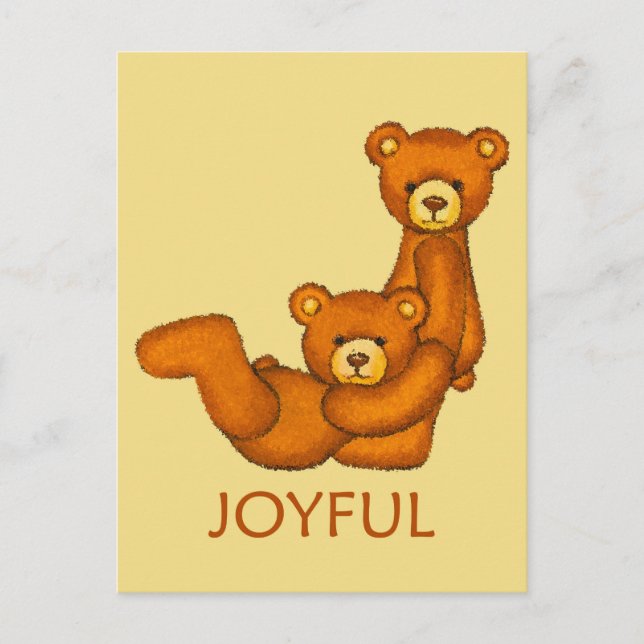 Bible Bears ~ Joyful Scripture Postcard (Front)