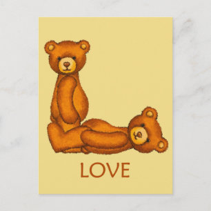 Bible Bears~Love Jehovah~Scripture~Flashcard Postcard
