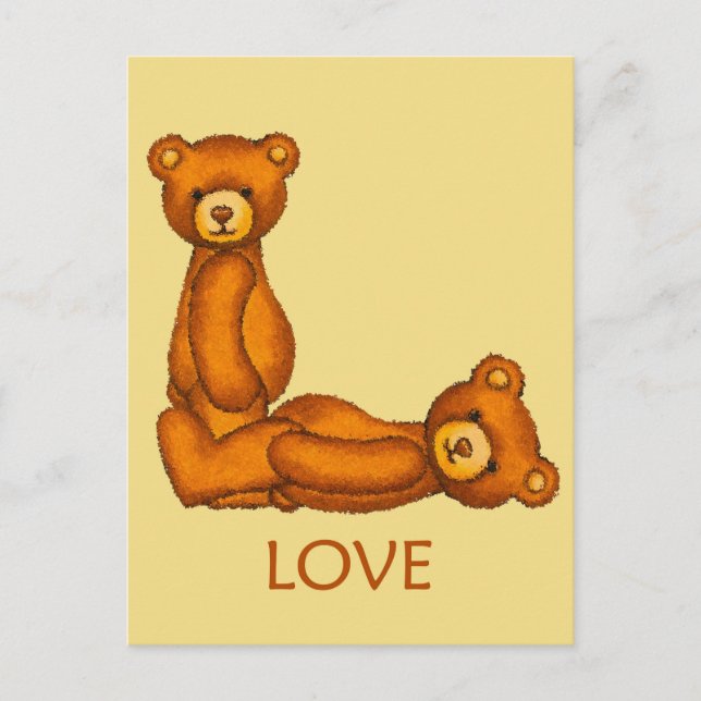 Bible Bears ~ Love Scripture 4 ~ Flashcards Postcard (Front)