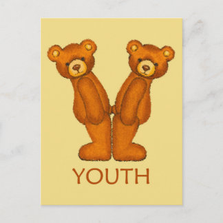 Bible Bears ~ Youth Scripture ~ Flashcard Postcard