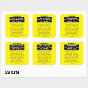 Bible Book List Scare Hell Out Funny Christian Square Sticker