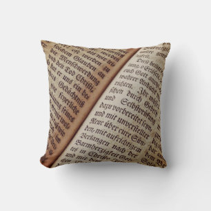 Bible book page writing texture cushion