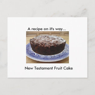 Bible Cake Recipe Postcard