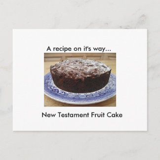 Bible Cake Recipe Postcard
