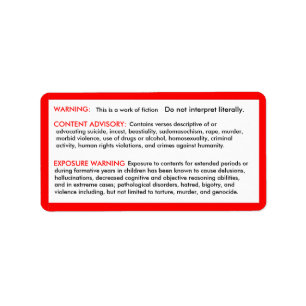 Bible Disclaimer Stickers