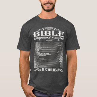 Bible Emergency Hotline Numbers Cool Christian T-Shirt