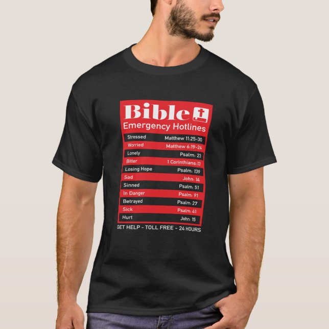 Bible Emergency Numbers Christian  1 T-Shirt (Front)