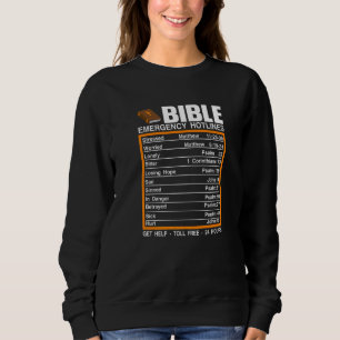 Bible Emergency Numbers Christian Bible & Jesus Sweatshirt