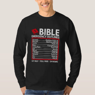 Bible Emergency Numbers Christian Bible & Jesus T-Shirt