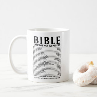Bible Emergency Numbers Christian Mug Bible Verse 