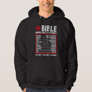 Bible Emergency Numbers  Funny Christian Bible & J Hoodie