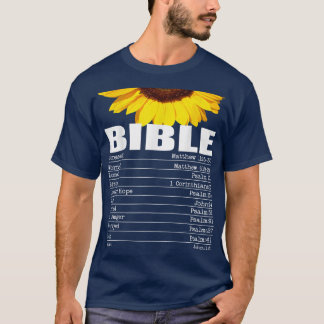 Bible Emergency Numbers Hotline Christian Sunflowe T-Shirt