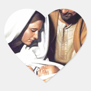 bible faith Jesus Christ inspirational pray prayer Heart Sticker