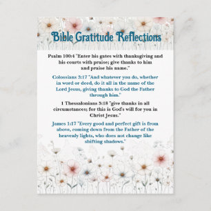 Bible Gratitude Reflections Customisable Card