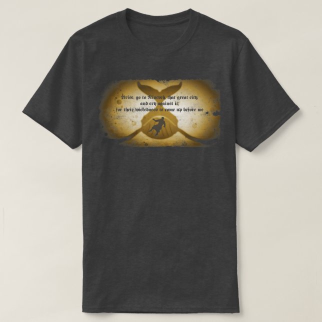 Bible Heroes Jonah distressed T-Shirt (Design Front)