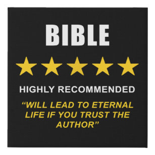 Bible – Highly Recommended: Christian Faith Faux Canvas Print