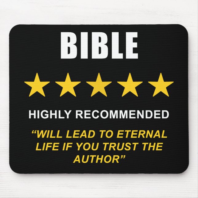 Bible – Highly Recommended: Christian Faith Mouse Pad (Front)