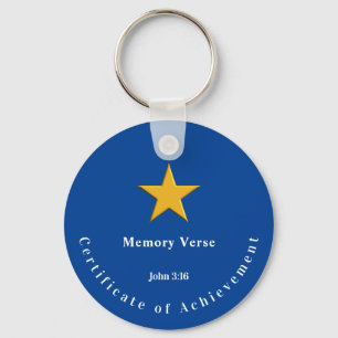 Bible Memory Verse Achievement Reward Award  Key Ring