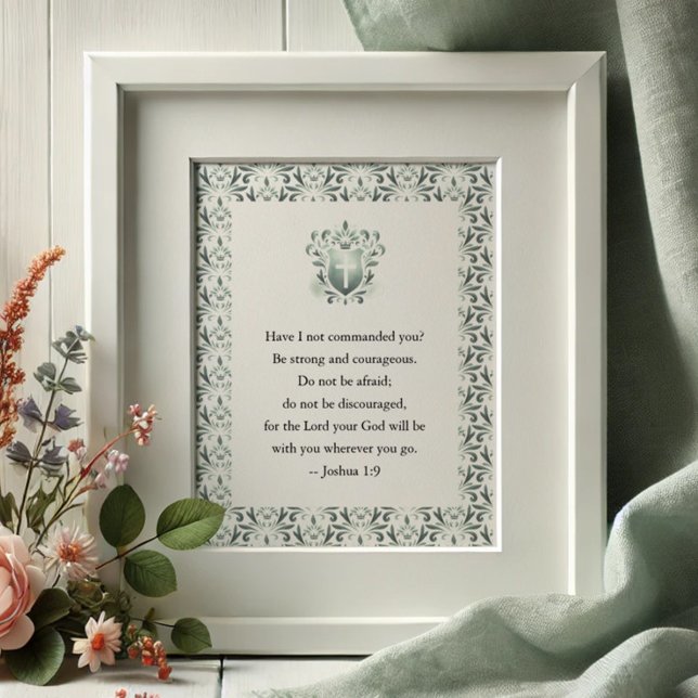 Bible Motivational Posters (Bible verse poster in green. )