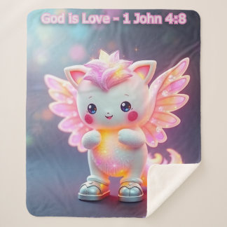 Bible Pals #1 - Nini - God is Love 1 John 4:8 Sherpa Blanket