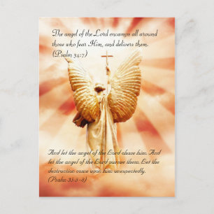 Bible passage, angel of the Lord Postcard