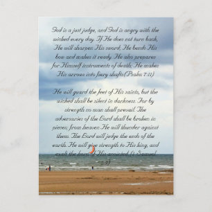 Bible passage, the seaside postcard