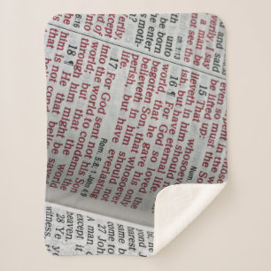 BIBLE PHRASE SHERPA BLANKET