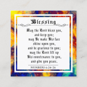 BIble Priestly Blessing Abstract Paint Note Card