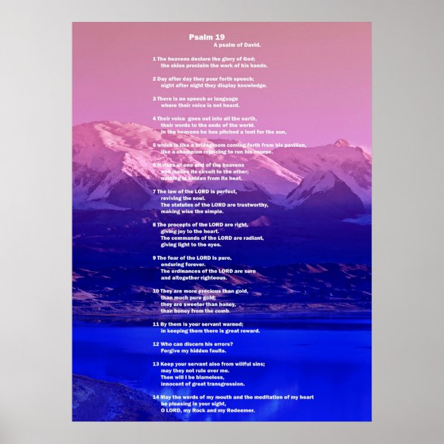 Bible, Psalm19 Poster (Front)