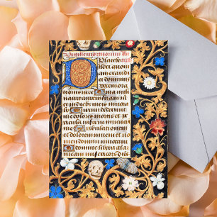 Bible Psalm 114 Mediaeval Manuscript - Memento Mor Postcard