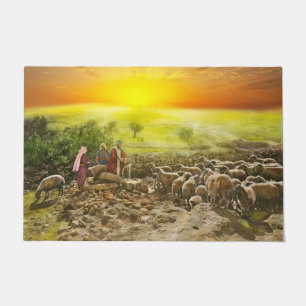 Bible - Psalm 23 - My cup runneth over 1920 Doormat